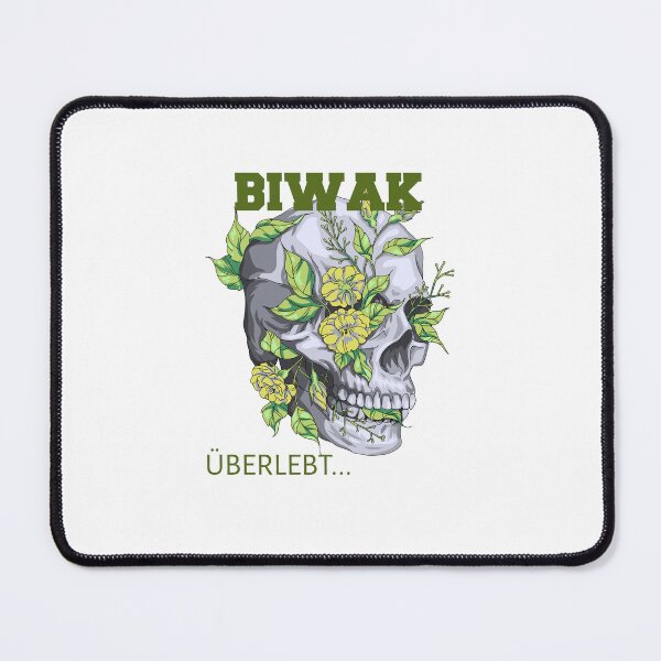 Item preview, Skull with flowers bivouac survives green designed and sold by JanooFactory.