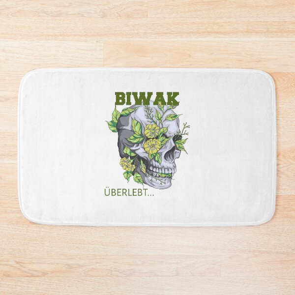 Item preview, Skull with flowers bivouac survives green designed and sold by JanooFactory.