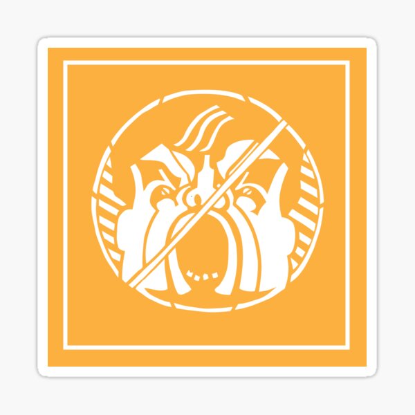 Angry Guy (orange) Sticker
