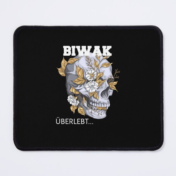 Item preview, Skull with flowers bivouac survives white designed and sold by JanooFactory.