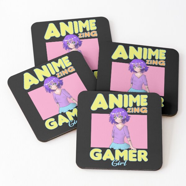 Item preview, AnimeZing gamer girl Aesthetic anime rainbow art designed and sold by Infdesigner.