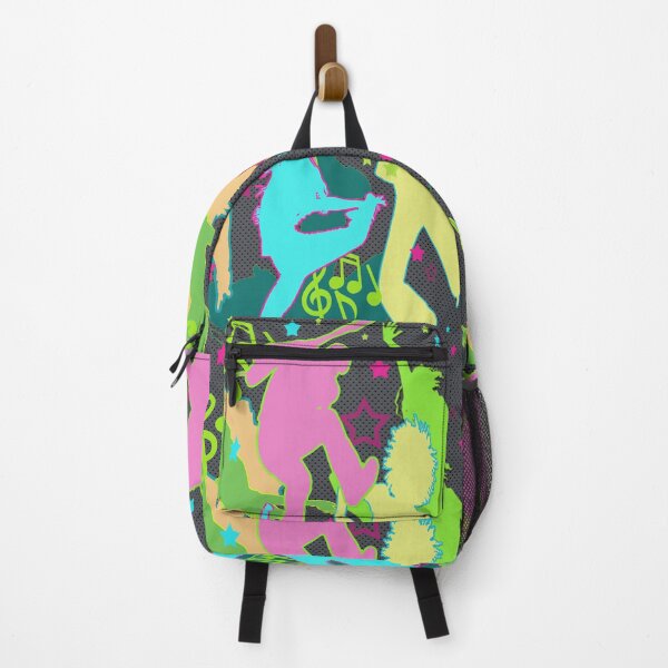 Item preview, Dancing People Air Guitar Retro Vintage Pattern Print Style Neon Pink Green designed and sold by Shayna Westfall.