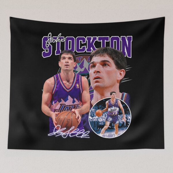 Item preview, John Stockton Legend Basketball Signature Vintage Retro 80s 90s Bootleg Rap Style designed and sold by HayleyMonahan.