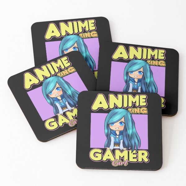 Item preview, AnimeZing gamer girl Aesthetic anime chibi itsfunneh rainbow art designed and sold by Infdesigner.