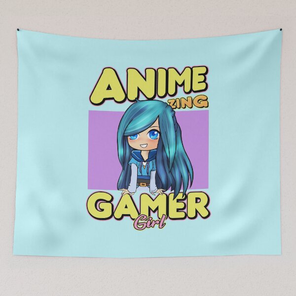Item preview, AnimeZing gamer girl Aesthetic anime chibi itsfunneh rainbow art designed and sold by Infdesigner.