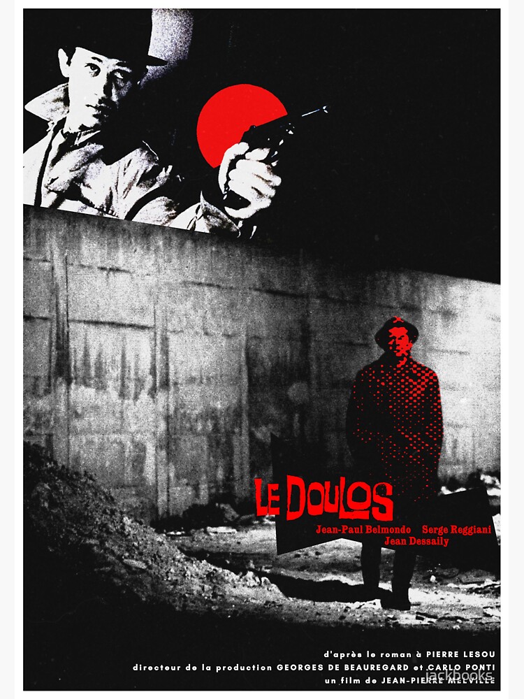 "Le Doulos (1962) - Movie poster design" Sticker for Sale by jackbooks ...