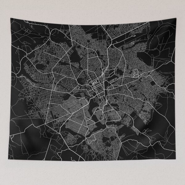 Item preview, Lubumbashi City Map of Democratic Republic of the Congo - Full Moon designed and sold by deMAP.