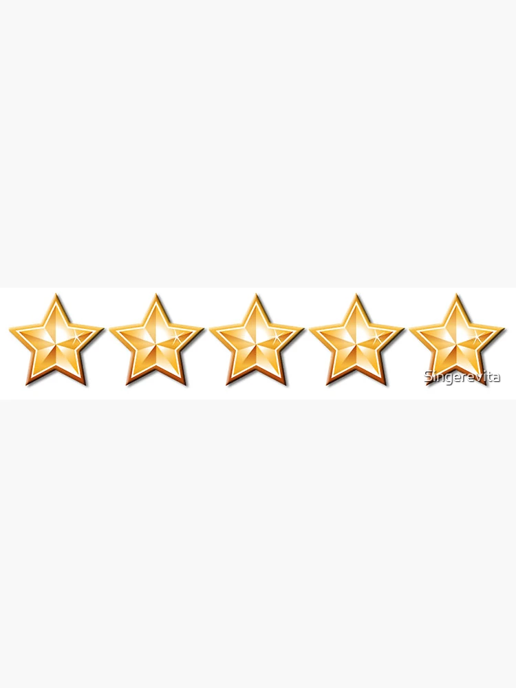 Set of 5 Gold Stars Sticker for Sale by notsweettea