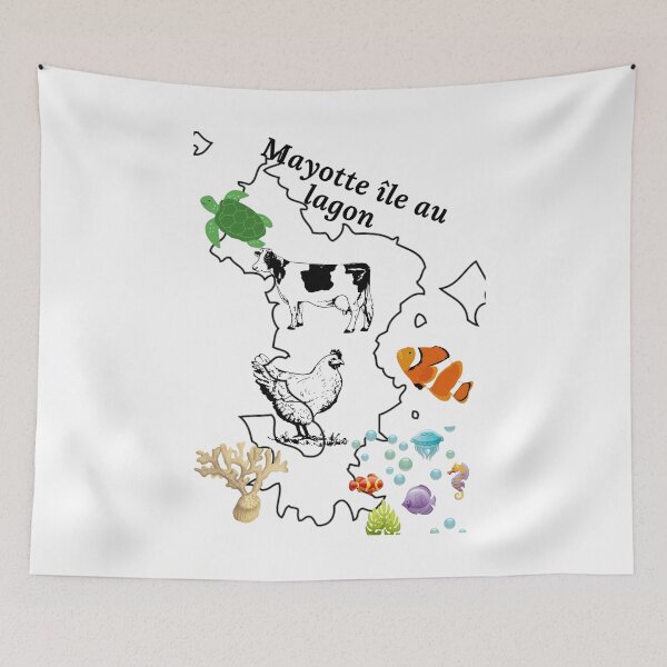 Item preview, Map of Mayotte fauna and flora designed and sold by FoxinhoSoumaila.