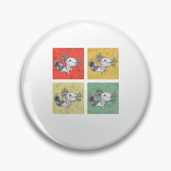 Item preview, Axolotl vintage aquaristic amphibian axolotl designed and sold by madgrfx.
