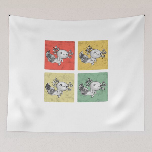 Item preview, Axolotl vintage aquaristic amphibian axolotl designed and sold by madgrfx.