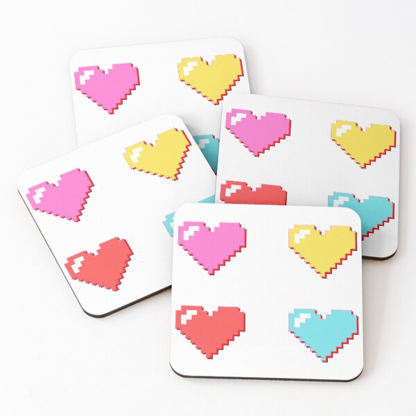 Item preview, pink yellow red blue hearts designed and sold by sassyteens.