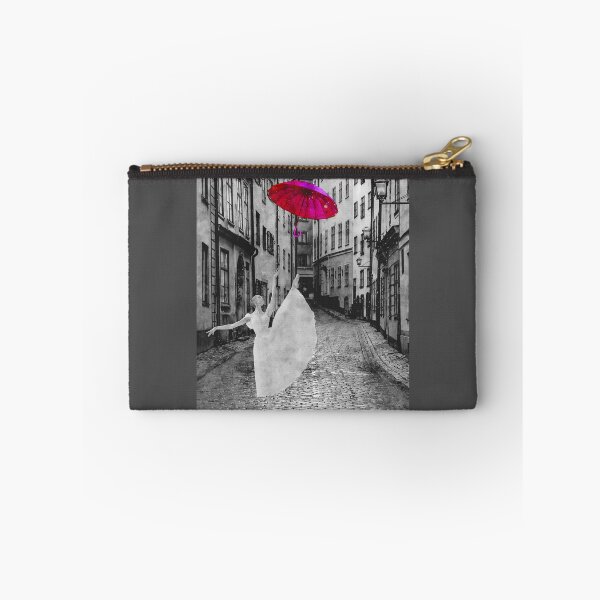 Item preview, Watercolor Design of a Ballerina dancing with a Purple Umbrella somewhere in Stockholm Sweden  designed and sold by M-Infinite.