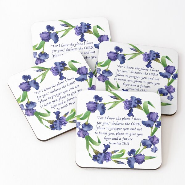 Item preview, Jeremiah 29:11 - For I know the plans I have for you,” declares the LORD, “plans to prosper you and not to harm you, plans to give you hope and a future. designed and sold by FlutterByH.