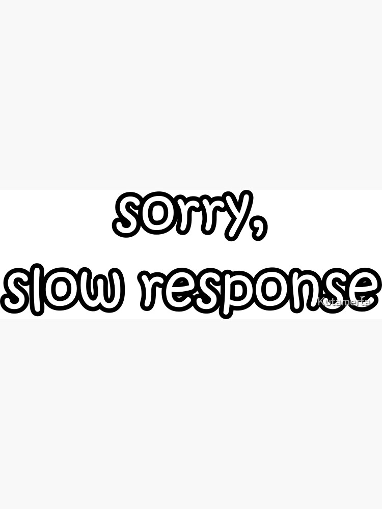 sorry-slow-response-poster-for-sale-by-kutamerta-redbubble