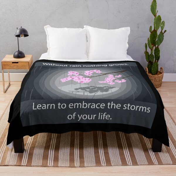 Item preview, Beutiful inspirational quote about life. Without Rain Nothing Grows designed and sold by blackwolfpixels.