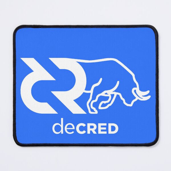 Aperçu de l'œuvre Decred Bull - DCR Blue © v1 (Design horodaté par https://timestamp.decred.org/) créée et vendue par OfficialCryptos.