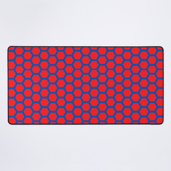 Item preview, honey comb pattern red and blue designed and sold by shaikhsanan007.