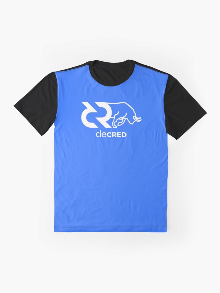 Alternate view of Decred Bull - DCR Blue © v1 (Design timestamped by https://timestamp.decred.org/) Graphic T-Shirt