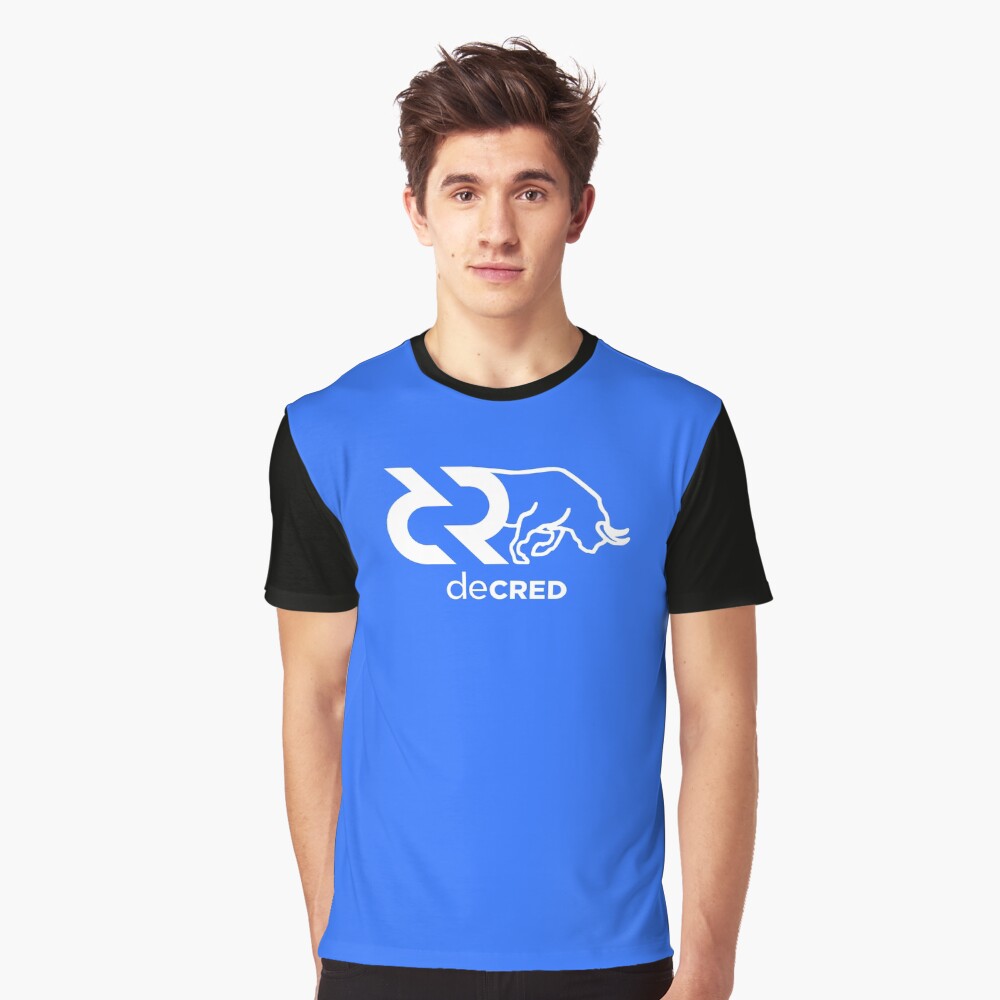 Decred Bull - DCR Blue © v1 (Design timestamped by https://timestamp.decred.org/) Graphic T-Shirt