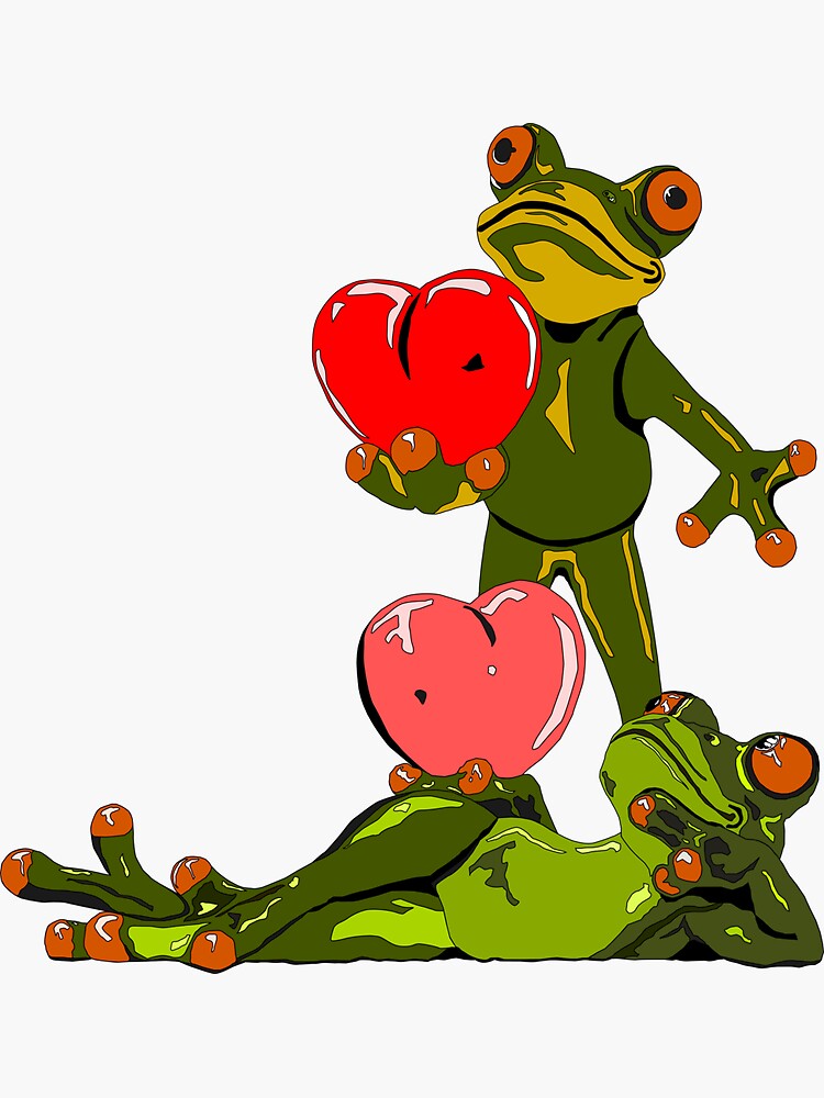 "Toads in Love" Sticker by DesignsRabbit Redbubble
