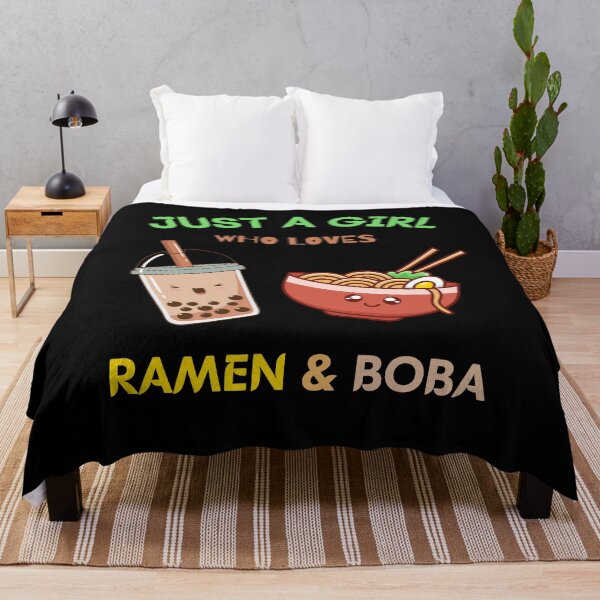 Item preview, Just A Girl Who Loves Ramen And Boba - Funny And Kawaii Quote Gift For Girl Who Loves Ramen And Noodles. Boba Japan food lovers designed and sold by Diferenty Shop  ⭐⭐⭐⭐⭐.