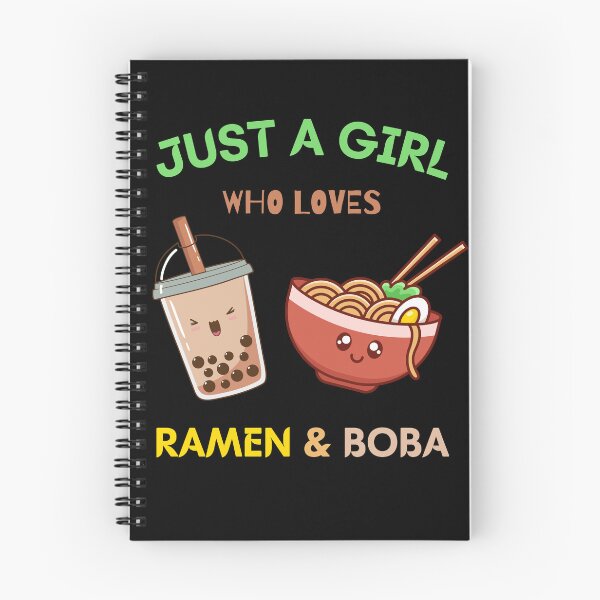 Item preview, Just A Girl Who Loves Ramen And Boba - Funny And Kawaii Quote Gift For Girl Who Loves Ramen And Noodles. Boba Japan food lovers designed and sold by Diferenty Shop  ⭐⭐⭐⭐⭐.