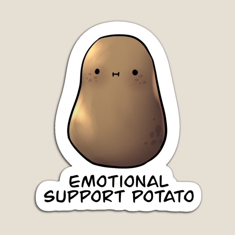 Emotional Support Supportive Extrovert Kindness Potato Metal Print