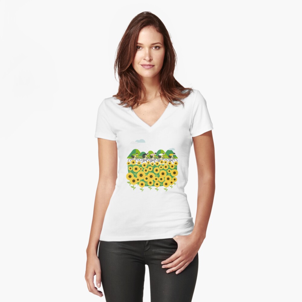 Item preview, Fitted V-Neck T-Shirt designed and sold by guaxinim.