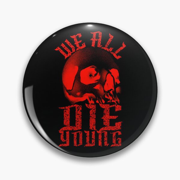 Item preview, We All Die Young Demonic Skull Gothic Style Motorcycle Graphic designed and sold by GO SHIRT-TEE.