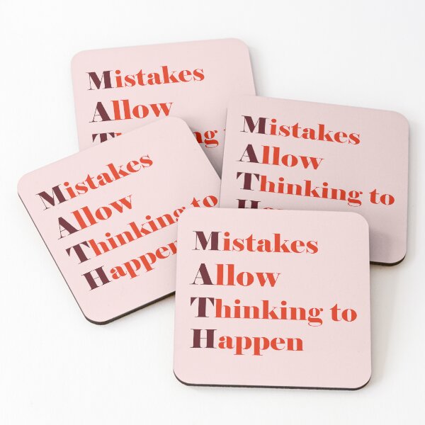 Item preview, MATH Funny quote: Mistakes Allow Thinking To Happen designed and sold by ErmessThiings.