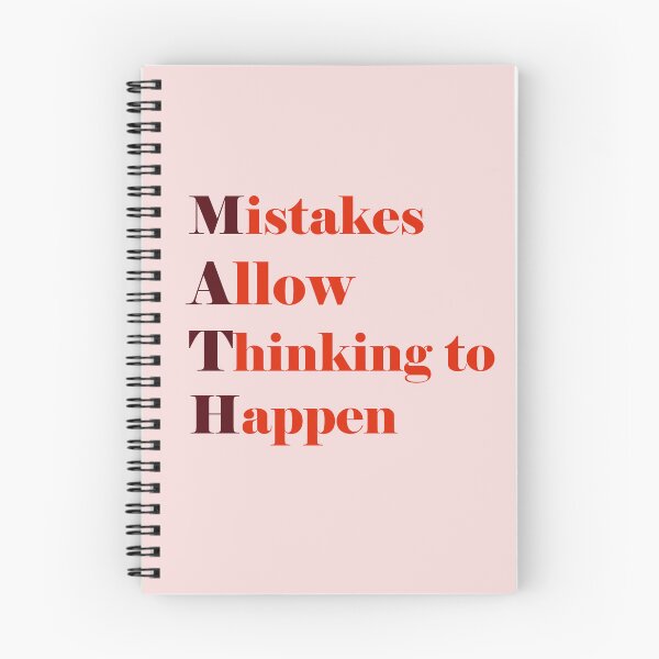 Item preview, MATH Funny quote: Mistakes Allow Thinking To Happen designed and sold by ErmessThiings.