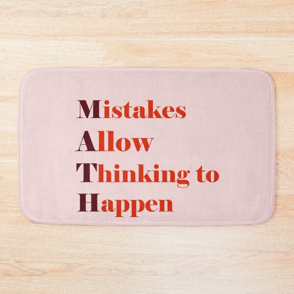 Item preview, MATH Funny quote: Mistakes Allow Thinking To Happen designed and sold by ErmessThiings.