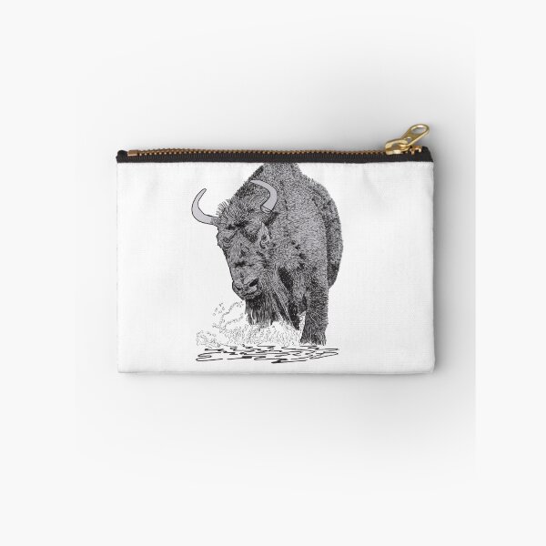 Item preview, powerful bison coming in, drawing of bison, physie culture designed and sold by schandorffdk.