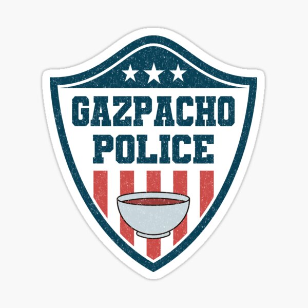 Vista previa del artículo con la obra « Gazpacho Policial , Divertida Sopa De Gazpacho», diseñado y vendido por SaliDesigner.