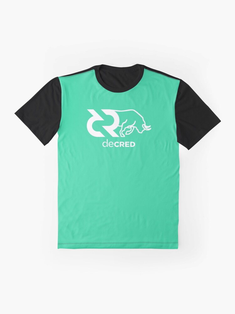 Alternate view of Decred Bull - DCR Turquoise © v1 (Design timestamped by https://timestamp.decred.org/) Graphic T-Shirt