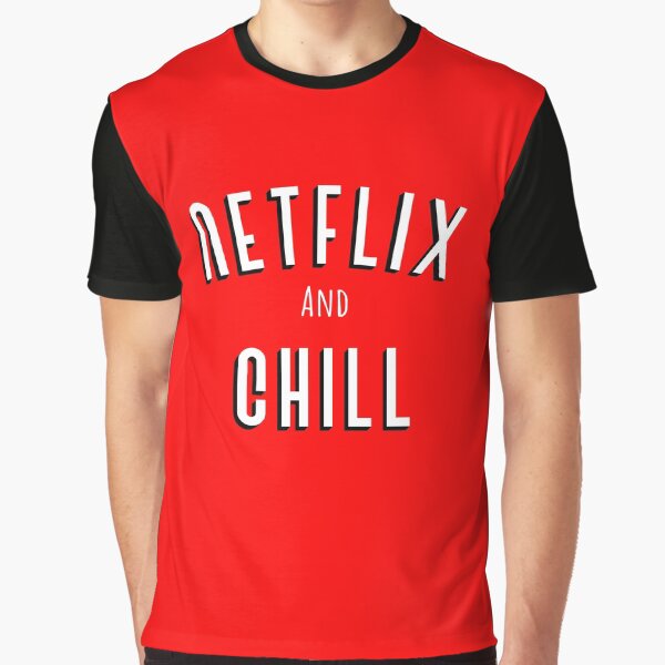 Artikel-Vorschau von Netflix und Chill-T-Shirt-Meme, designt und verkauft von Printify Zone.