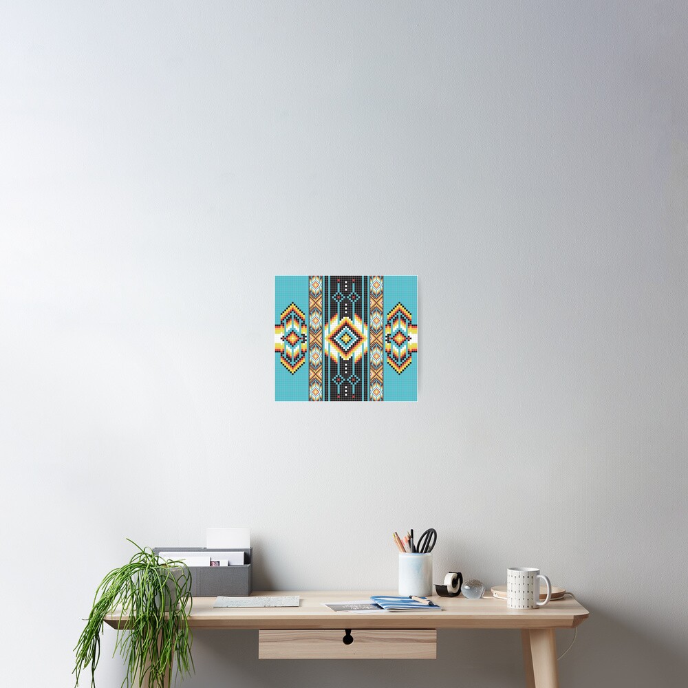 Navajo Native American Pixel Pattern