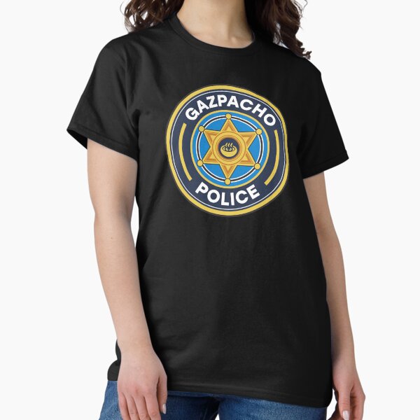 Vista previa del artículo con la obra «Placa de policía de gazpacho», diseñado y vendido por Store-Designify.