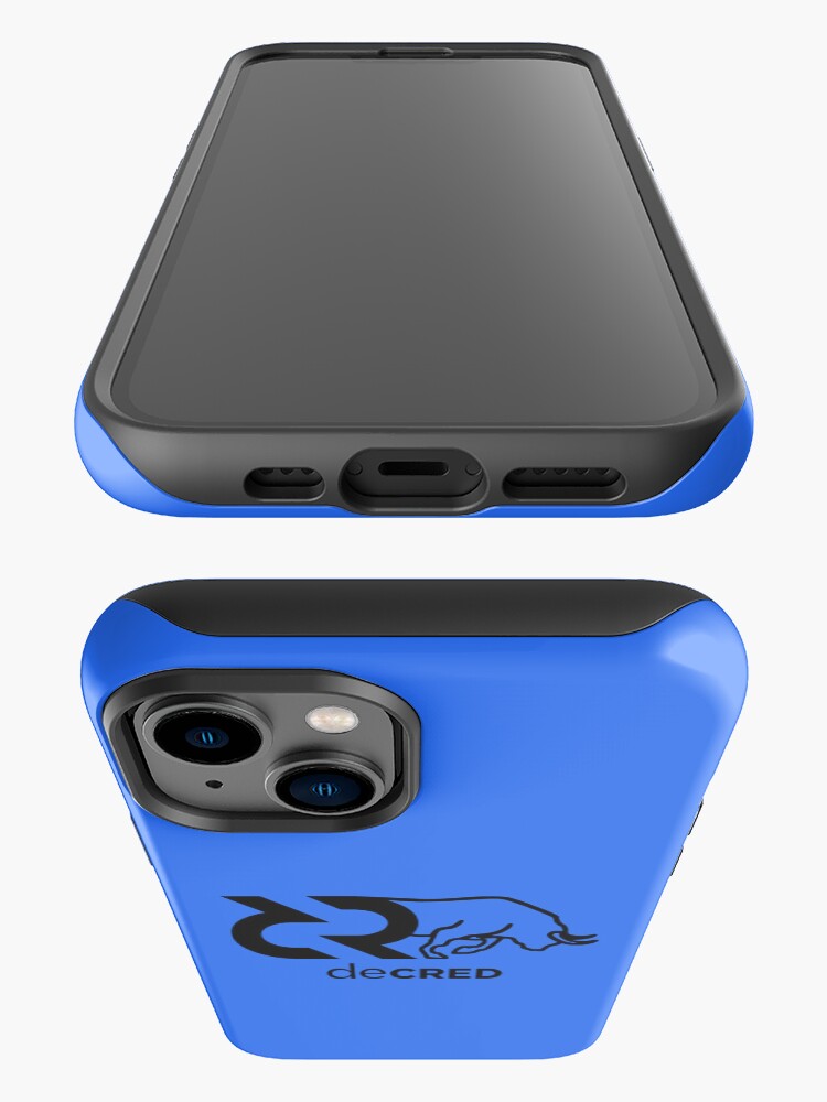 Thumbnail 3 of 4, iPhone Case, Decred Bull - DCR Blue © v2 (Design timestamped by https://timestamp.decred.org/) designed and sold by OfficialCryptos.