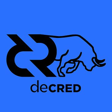 Artwork thumbnail, Decred Bull - DCR Blue © v2 (Design timestamped by https://timestamp.decred.org/) by OfficialCryptos