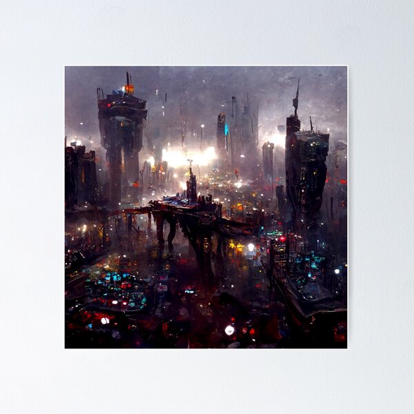 Item preview, Cyberpunk City AI Generated Art designed and sold by patricklevar.