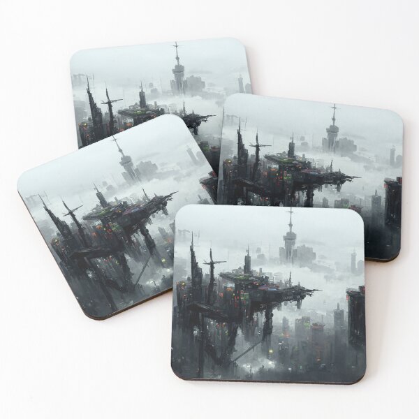 Item preview, AI Generated Art Cyberpunk City Morning designed and sold by patricklevar.