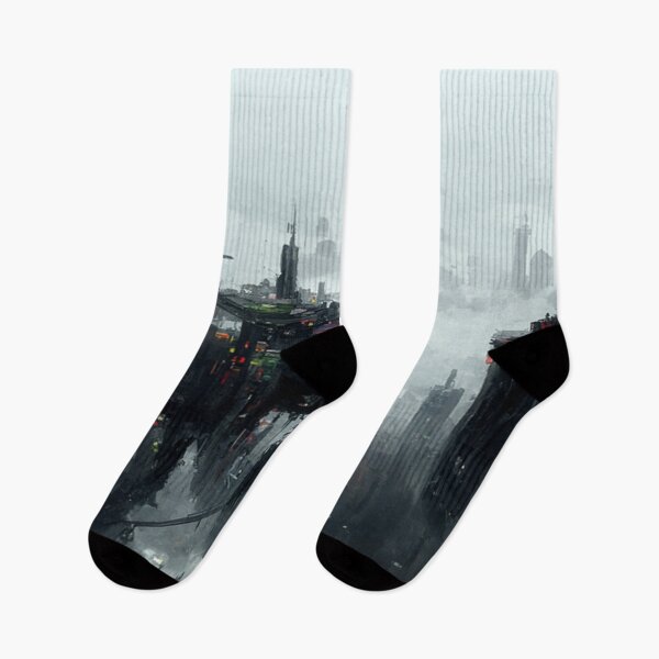Item preview, AI Generated Art Cyberpunk City Morning designed and sold by patricklevar.