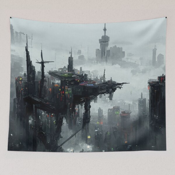Item preview, AI Generated Art Cyberpunk City Morning designed and sold by patricklevar.