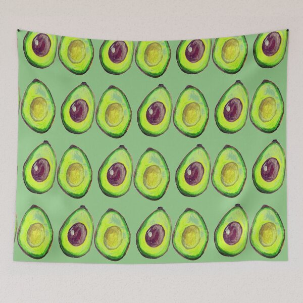 Item preview, Avocado slices pattern designed and sold by Monika Howarth.