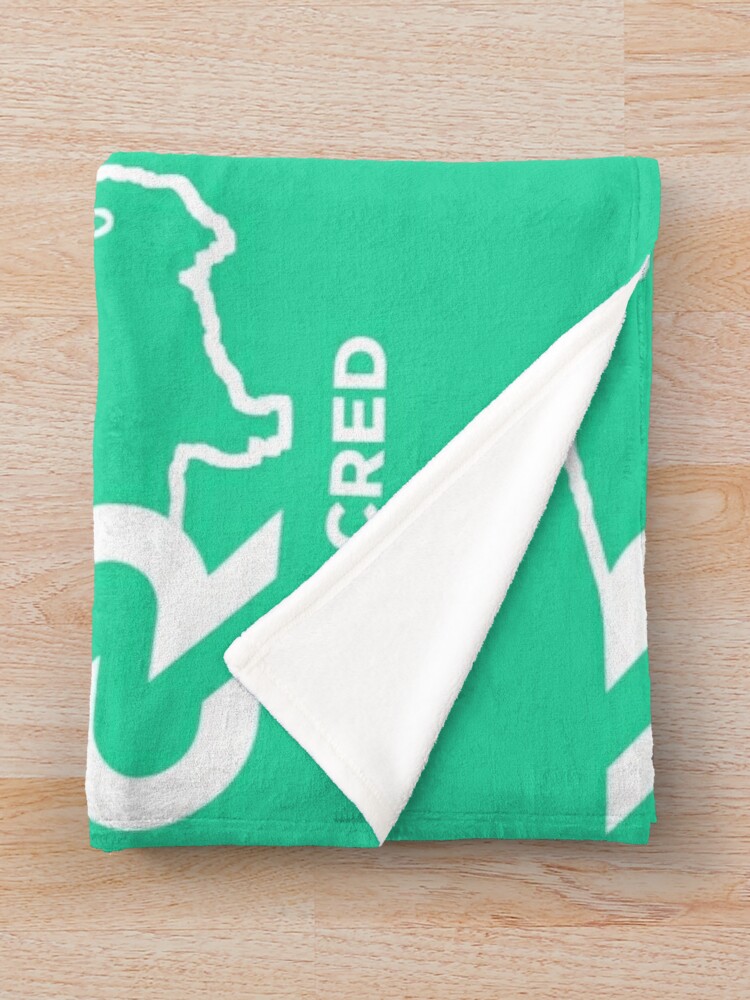 Throw Blanket, Decred Bison - DCR Turquoise © v1 (Design timestamped by https://timestamp.decred.org/) designed and sold by OfficialCryptos