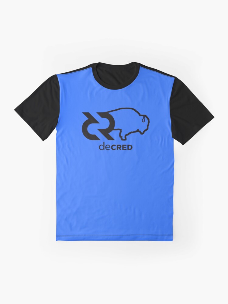 Alternate view of Decred Bison - DCR Blue © v2 (Design timestamped by https://timestamp.decred.org/) Graphic T-Shirt