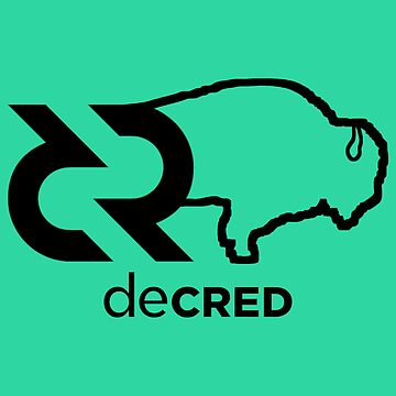 Artwork thumbnail, Decred Bison - DCR Turquoise © v2 (Design timestamped by https://timestamp.decred.org/) by OfficialCryptos