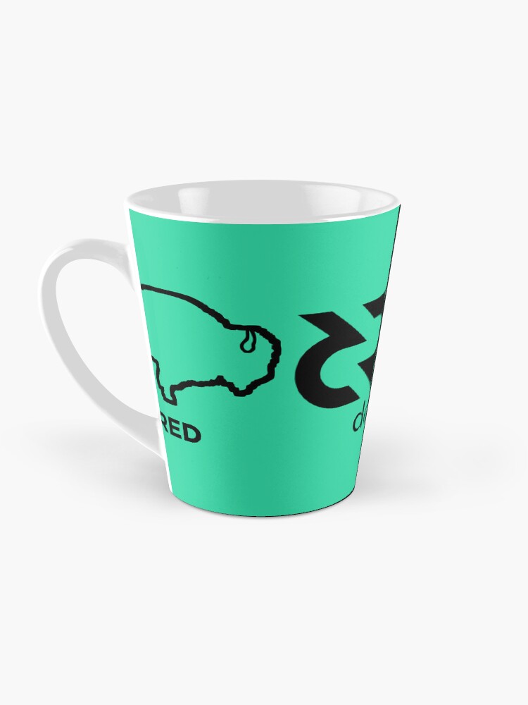 Thumbnail 3 of 4, Coffee Mug, Decred Bison - DCR Turquoise © v2 (Design timestamped by https://timestamp.decred.org/) designed and sold by OfficialCryptos.